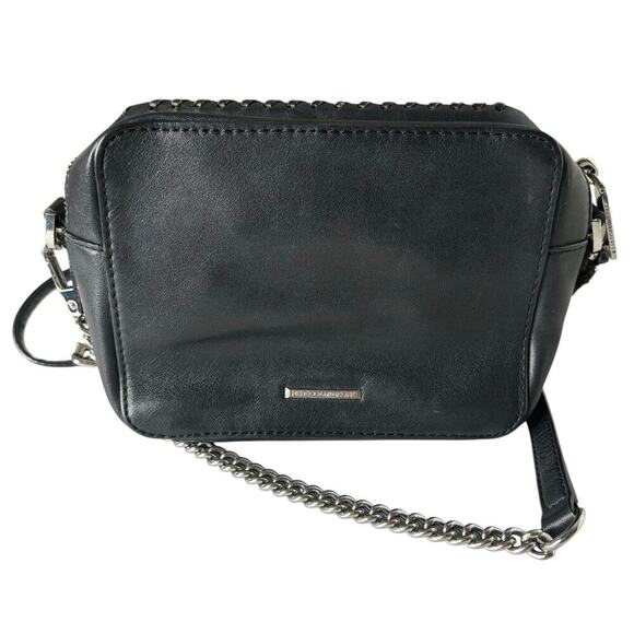 Rebecca Minkoff Chase Leather Crossbody Bag Black - Picture 2 of 3